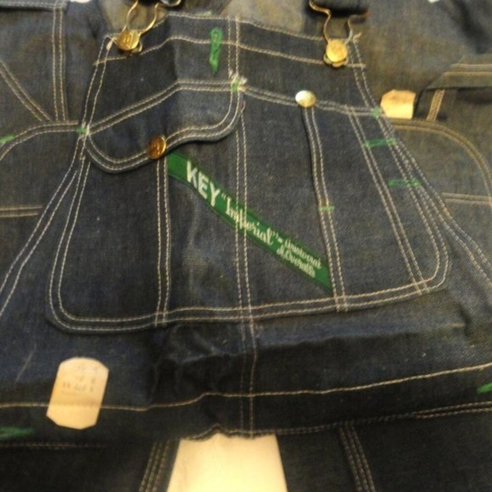 NEW 80s Overalls Carpenter Key Imperial Aristocrat of Overalls 26" x 32" Unisex